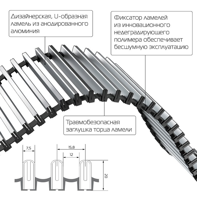 Внутрипольный конвектор Royal Thermo Atrium 190/250/1700-DG-U-BL